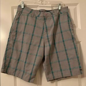Ripcurl Mens Gray Plaid Shorts Size 32